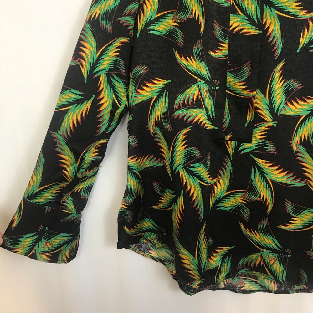 A.L.C Gosford Silk Palm Leaf Print Blouse - Picture 8 of 8